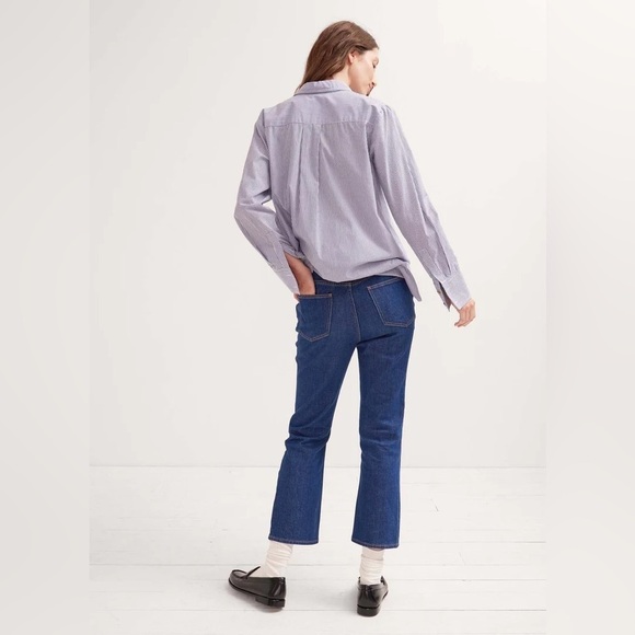 HATCH The Straight Leg Maternity Jeans in True Blue - Picture 5 of 14